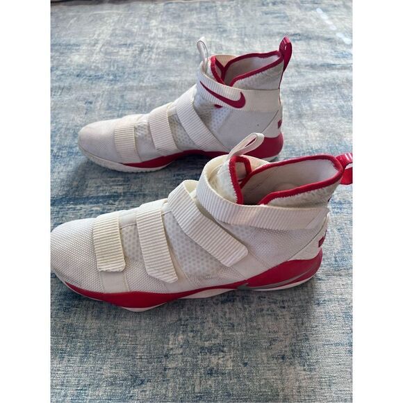 Nike White Red Lebron Soldier 11 TB Promo Size 18 - Picture 4 of 7
